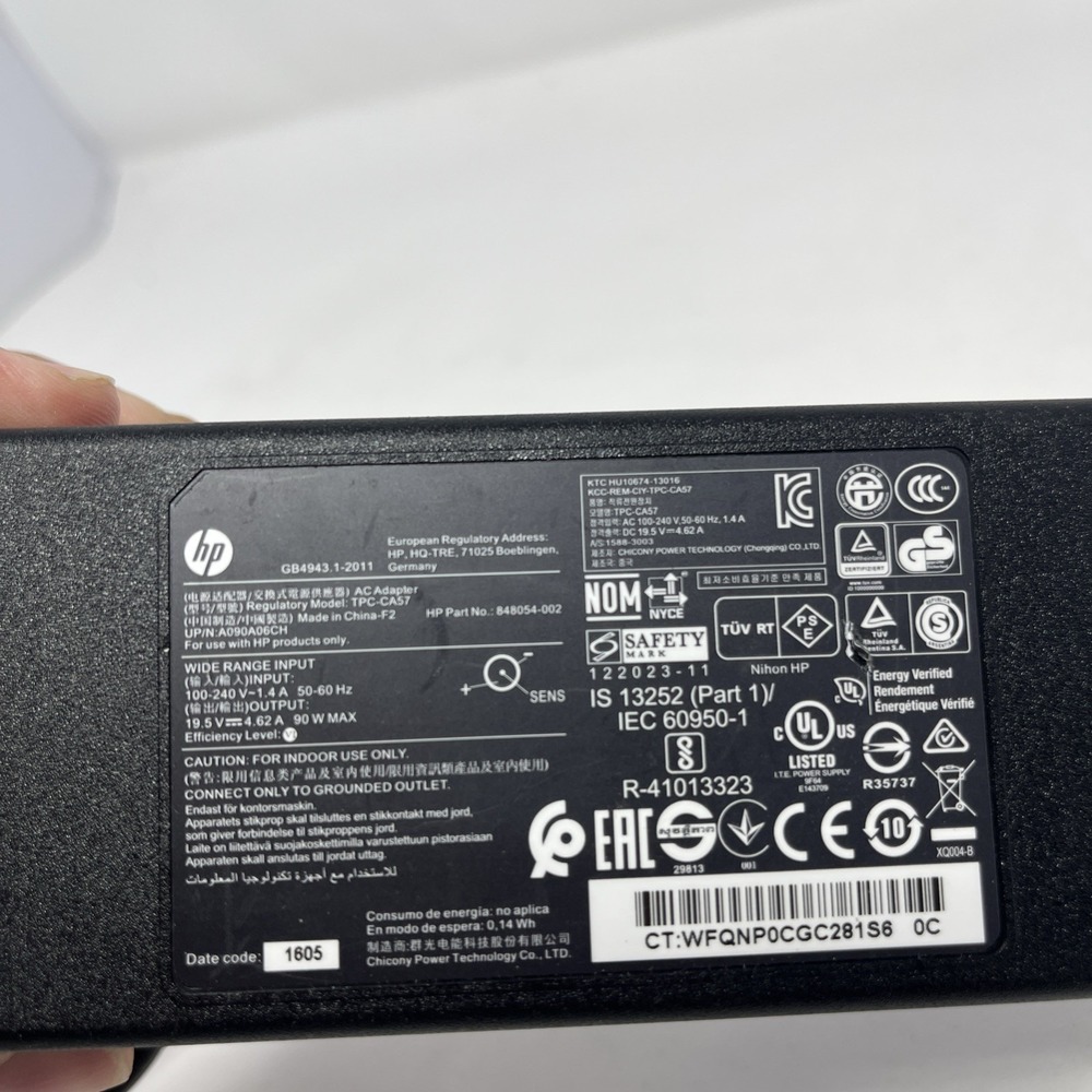 Genuine 90W HP AC Power Adapter TPC-CA57 19.5V 4.62A P/N 848054-002 Big Barrel